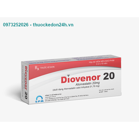 Diovenor 20 - Điều trị tăng cholesterol