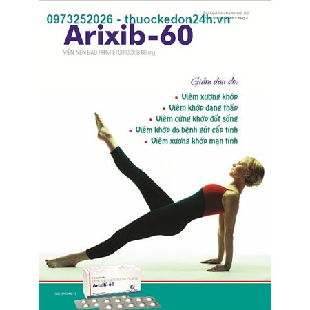 Arixib 60mg - Thuốc điều trị viêm xương khớp