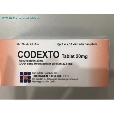 Codexto - Điều trị tăng cholesteron máu