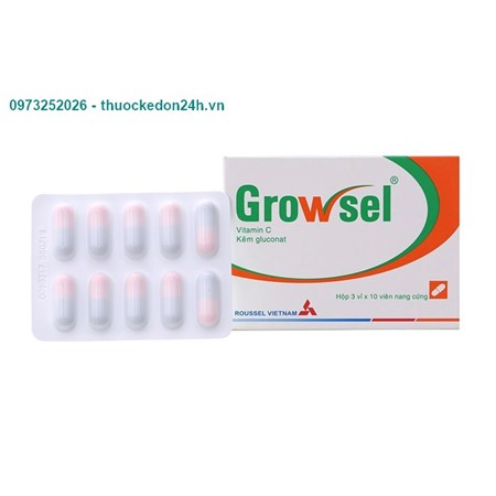 Growsel - Thuốc bổ sung vitamin C, kẽm
