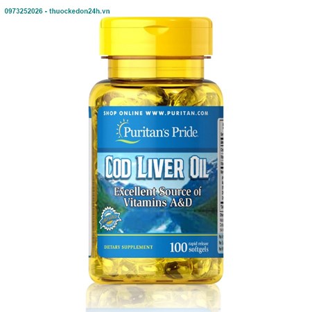 Cod Liver Oil 415mg Hộp 100 Viên