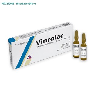 Vinrolac – Hộp 10 ống – Thuốc tiêm hạ sốt giảm đau hiệu quả