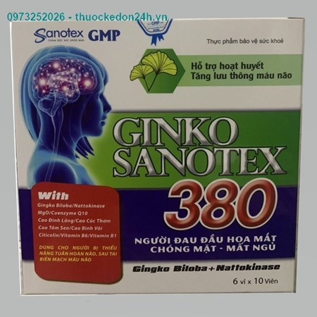 Ginko Sanotex Hoạt Huyết Dưỡng Não (60 viên)