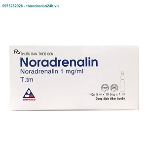 Noradrenalin – Hộp 50 ống – Điều trị cấp cứu trong trường hợp hạ huyết áp cấp tính