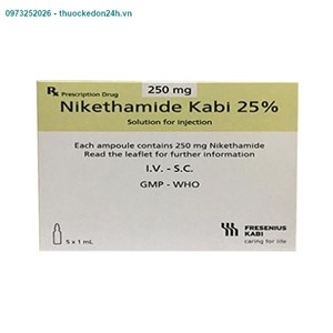 Nikethamide Kabi 25% hộp 5 ống – Điều trị suy hô hấp, tuần hoàn