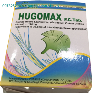 Hugomax – Giúp cải thiện thần kinh – Hộp 100 viên