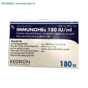 Immunohbs 180 IU/ml – Huyết thanh kháng viêm gan B