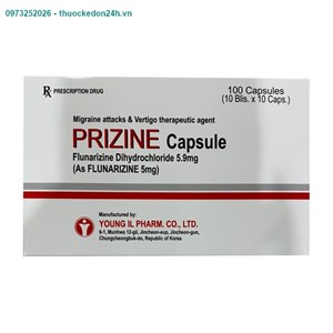 Prizine capsule hộp 100 viên – Điều trị đau nửa đầu