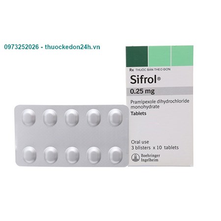 Sifrol 250mg - Điều trị các dấu hiệu/triệu chứng bệnh Parkinson vô căn