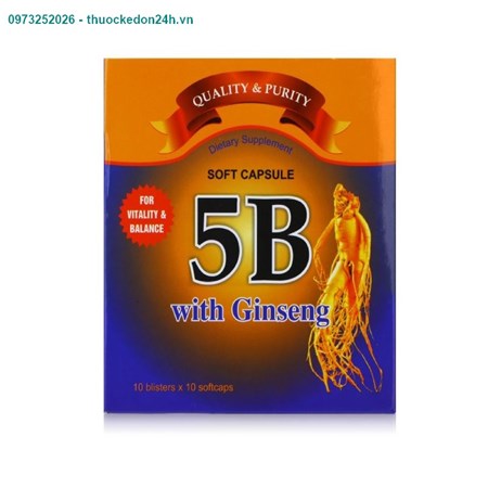 5B With Ginseng Hộp 100 Viên – Bổ Sung Vitamin 5B