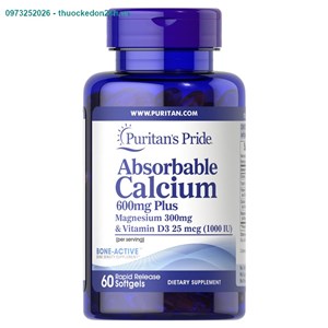Absorbable Calcium 600mg Plus Lọ 60 Viên – Bổ Xung Canxi