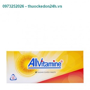 Allvitamine hộp 60 viên – Bổ sung Vitamin thiếu hụt hoặc đáp ứng nhu cầu của cơ thể