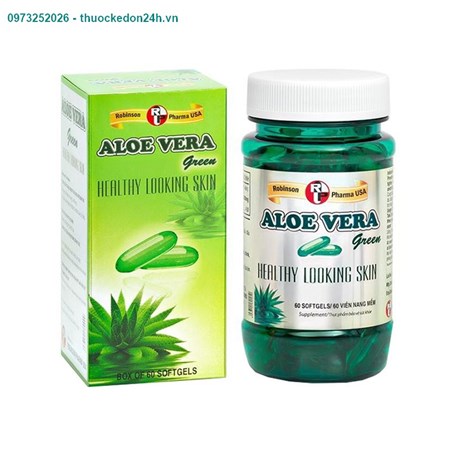 Aloe Vera Green Chai 60 Viên – Viên Uống Dưỡng Ẩm Da, Chống Lão Hóa