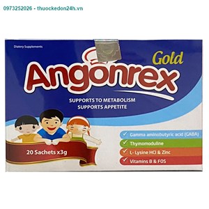 Angonrex gold hộp 20 gói – Hỗ trợ tiêu hóa, bồi bổ cơ thể