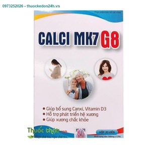 Calci MK7 G8 Hộp 30 Viên – Giúp Xương Chắc Khỏe