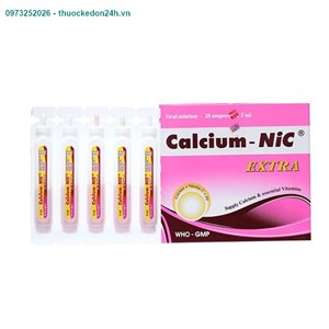 Calcium Nic Extra Hộp 20 ống – Thuốc bổ sung vitamin và khoáng chất