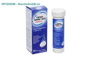 Calcium Sandoz 600 tuýp 10 viên – Phòng ngừa và điều trị thiếu calci và vitamin D