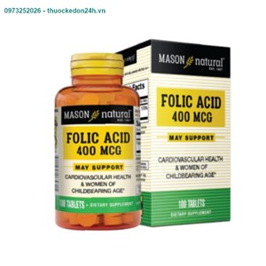 Folic Acid 400 Mcg - Mason Natrural