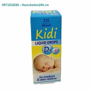Kidi Liquid Drops D3+K hộp 1 chai