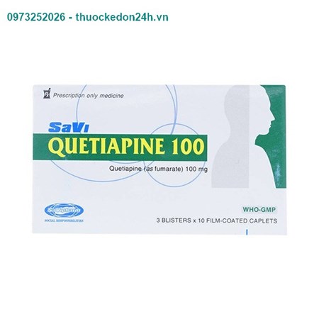 Quetiapine 100 hộp 30 viên – Điều trị tâm thần phân liệt và rối loạn lưỡng cực