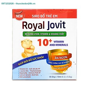 Siro Royal Jovit hộp 30 ống – Bổ sung vitamin và khoáng chất cho trẻ
