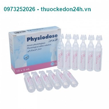Physiodose Hộp 12 ống x 5ml – Nước muối sinh lý