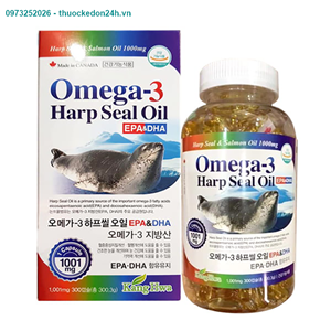 Omega 3 Harp Seal Oil Viên Uống Hỗ Trợ Giảm Mỡ Máu Của Hàn Quốc. Hộp 300 Viên