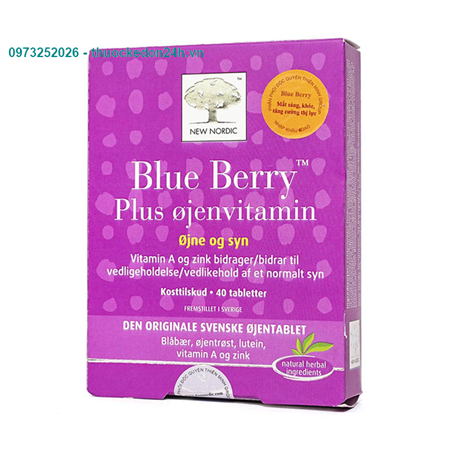 New Nordic Blue Berry Plus Ojenvitamin – Viên Uống Bổ Mắt – Hộp 2 Vỉ x 20 Viên