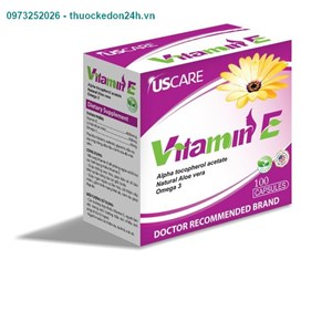 Vitamin E UScare Hộp 100 Viên – Điều Trị Thiếu Vitamin E