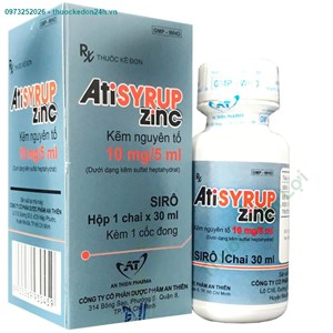Thuốc ATISYRUP ZINC Hộp 1 chai 30 ml