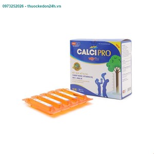 Calci Pro hộp 20 ống – Thức uống bổ sung canxi nano, vitamin D3, MK7, Inulin