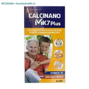 Calcinano MK7 Plus hộp 60 viên – Bổ sung canxi