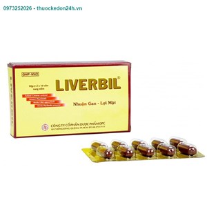 Liverbil hộp 20 viên – Phòng và hỗ trợ điều trị viêm gan, suy giảm chức năng gan
