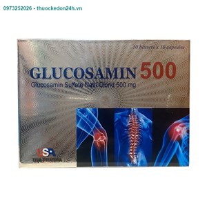 Glucosamin 500 hộp 100 viên – Giúp xương chắc khớp khỏe, tái tạo mô sụn