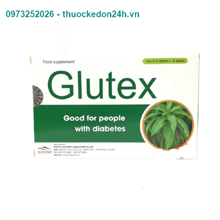 Glutex – bí quyết giảm đường huyết cho người bị tiểu đường – Hộp 3 vỉ