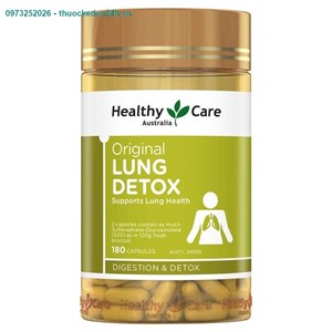 Healthy Care Original Lung Detox (180 viên) – Viên Hỗ Trợ Thải Độc Phổi