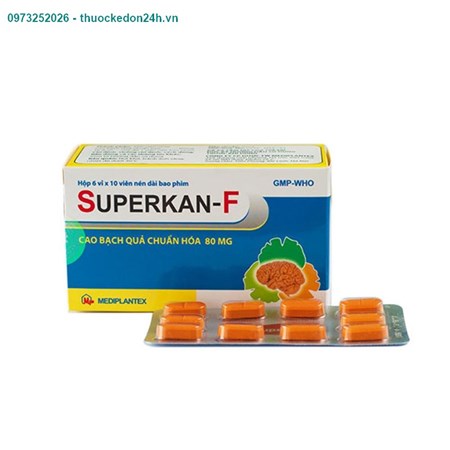  Superkan F (hộp 60 viên) – Điều trị chứng suy giảm trí nhớ, kém tập trung, trầm cảm
