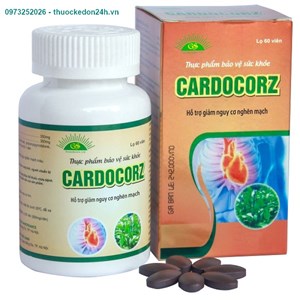 Thực phẩm bảo vệ sức khỏe Cardocorz – Giảm nguy cơ nghẽn mạch