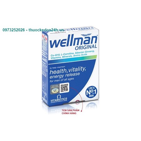 Vitabiotics Wellman hộp 30 viên