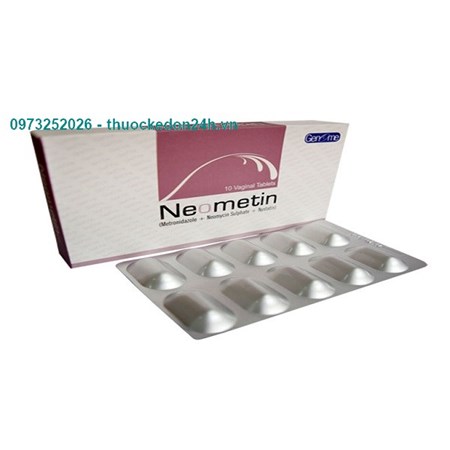 Thuốc đặt âm đạo Neometin 10 viên- Điều trị nhiễm khuẩn, nhiễm nấm âm đạo