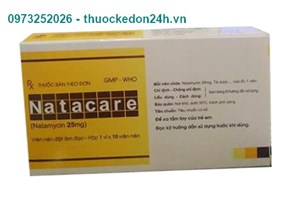 Thuốc Natacare Hộp 1 vỉ x 10 viên – Viên đặt phụ khoa