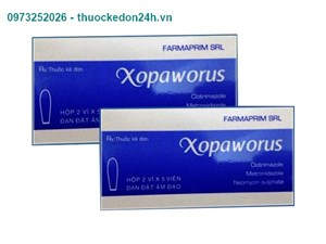 Xopaworus – Thuốc điều trị viêm âm đạo cấp và mãn tính (Hộp 2 vỉ x 5 viên)