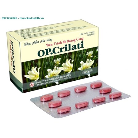 Viên uống OP CRILATI – Hỗ trợ điều trị U xơ tử cung