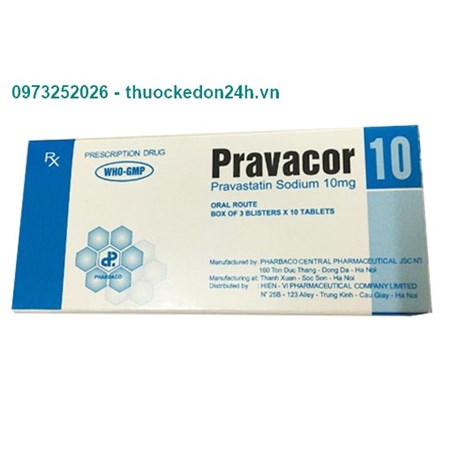 Thuốc Pravacor 10- Điều trị tim mạch