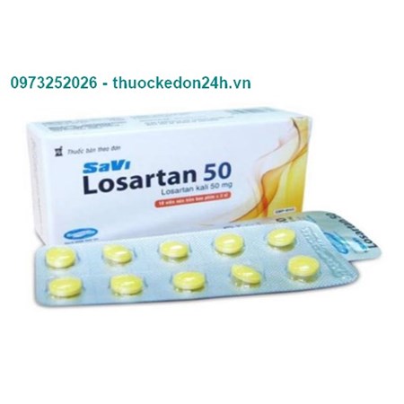 Thuốc SaVi Losartan 50- Điều trị tăng huyết áp