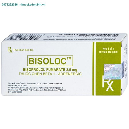 Thuốc Bisoloc 2,5 Mg