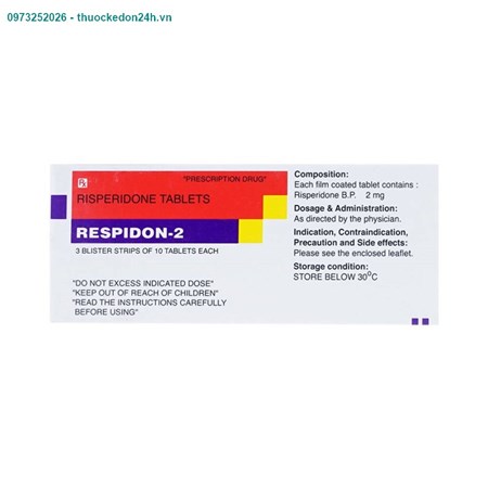 Thuốc Respidon 2mg Torr - Kiểm Soát Các Biểu Hiện Của Bệnh Tâm Thần