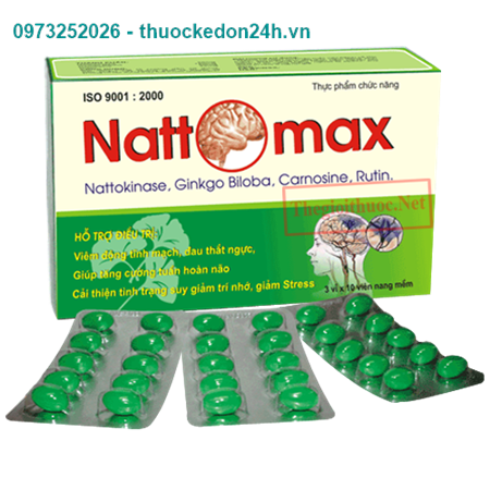 Bổ Não Nattomax - Viên Uống Giúp Tăng Cường Tuần Hoàn Não