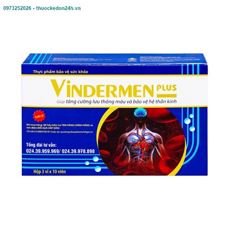 Vindermen Plus - Viên Uống Hỗ Trợ Tăng Cường Trí Não