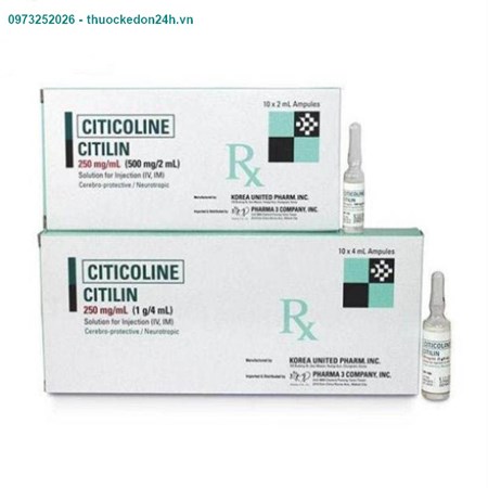 Citilin 500 Mg/2 Ml - Dung Dịch Thuốc Tiêm Có Tác Dụng Hướng Thần